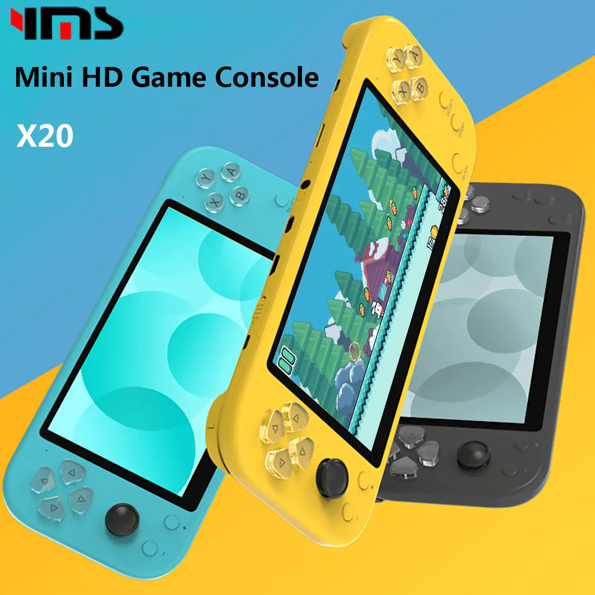 X7 4.3" Handheld Game Console with 10000 Games